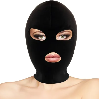 Masque BDSM Soumission Darkness Ouvertures Bouche Yeux Noir