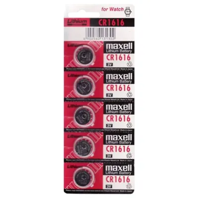 Piles lithium CR1616 3V pack de 5 - Maxell
