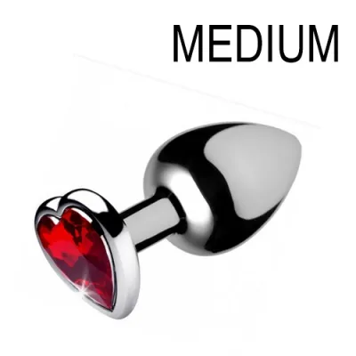 Plug bijou HEART GEM Rouge 7 x 3.4 cm
