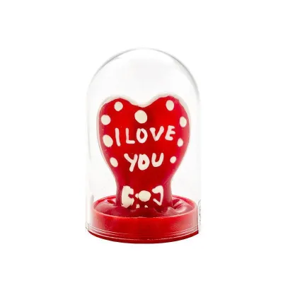 Préservatif coeur décoratif I Love U -