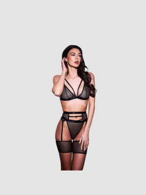 Ensemble 3 pièces transparent noir