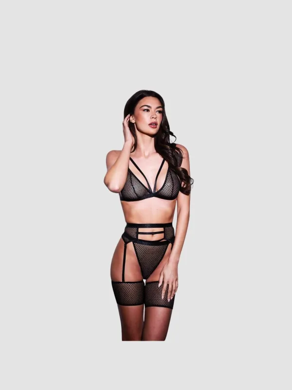 Ensemble 3 pièces transparent noir
