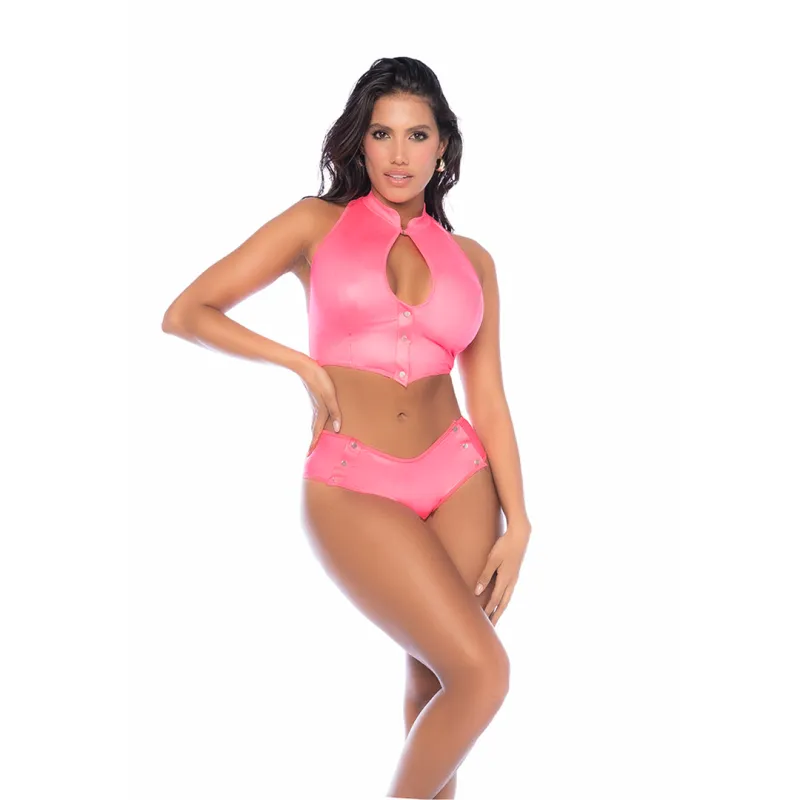 Mapalé Ensemble Lingerie Rose Brillant L/XL