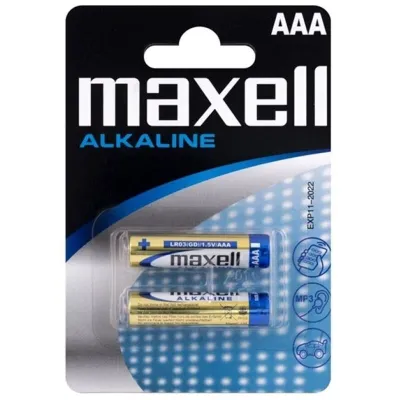 Piles Alcalines AAA LR03 Pack de 2 - Maxell