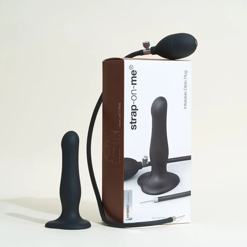 Dildo-Plug gonflable Strap-on-Me - 14 à 19 cm