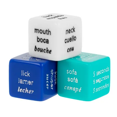 Jeu de Dés Érotiques 3 Dés Multicolores - Waterfeel