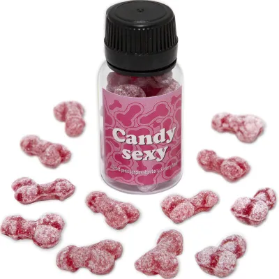 Bonbons Sexy Candy Penis Fraise-Cerise x12 - Diablo Picante