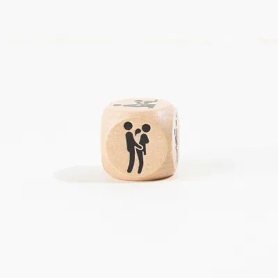 Dé Amoureux en bois - 3 x 3 cm