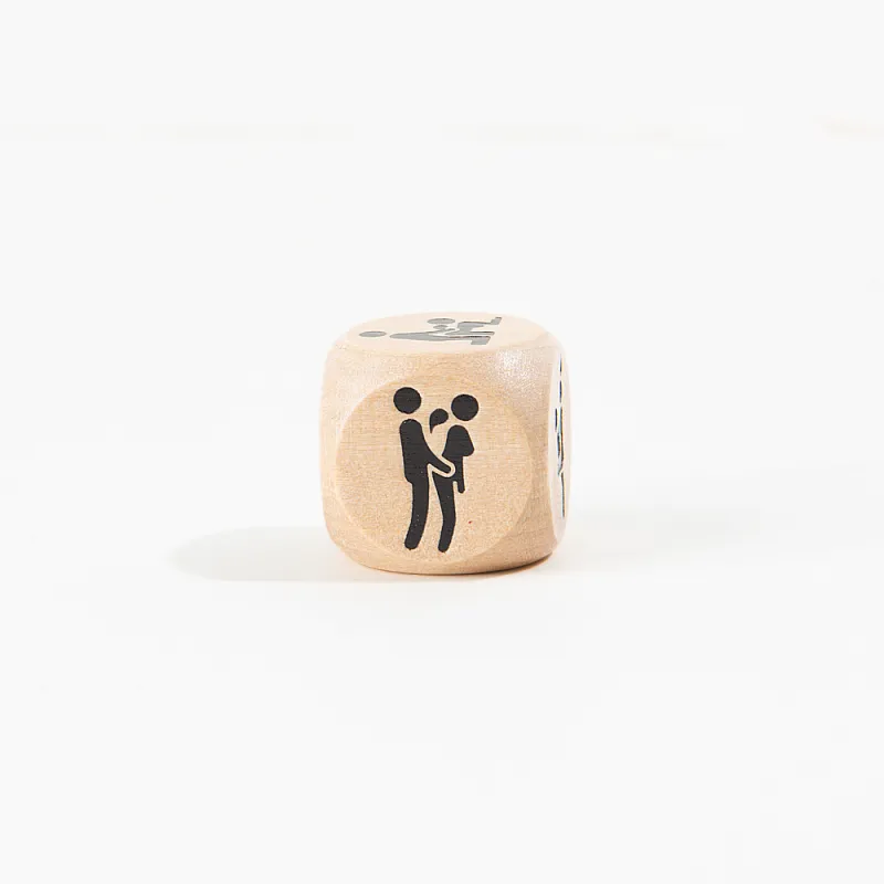 Dé Amoureux en bois - 3 x 3 cm