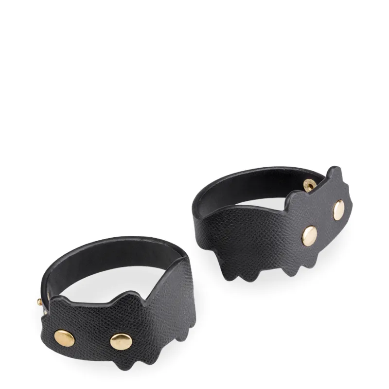 Bracelets de poignets BDSM en similicuir chat