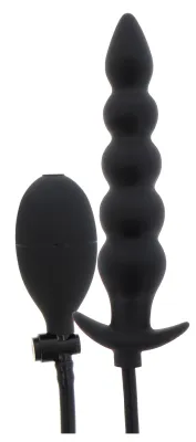 Plug gonflable en silicone RIBBED ADVANCED 18.5 x 4 cm Noir
