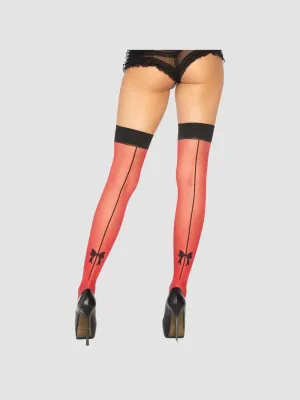 Bas 1083 Extra-Fins Couture et Noeuds Noir