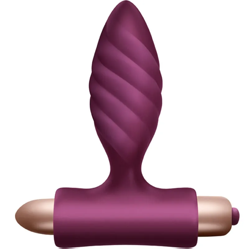 Plug anal vibrant torsadé Oryx violet pour débutant - Climaximum
