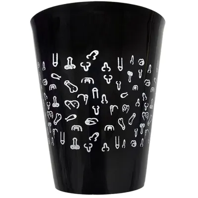 Gobelet Érotique Black Cup 500ml Motifs Pénis - Diablo Picante