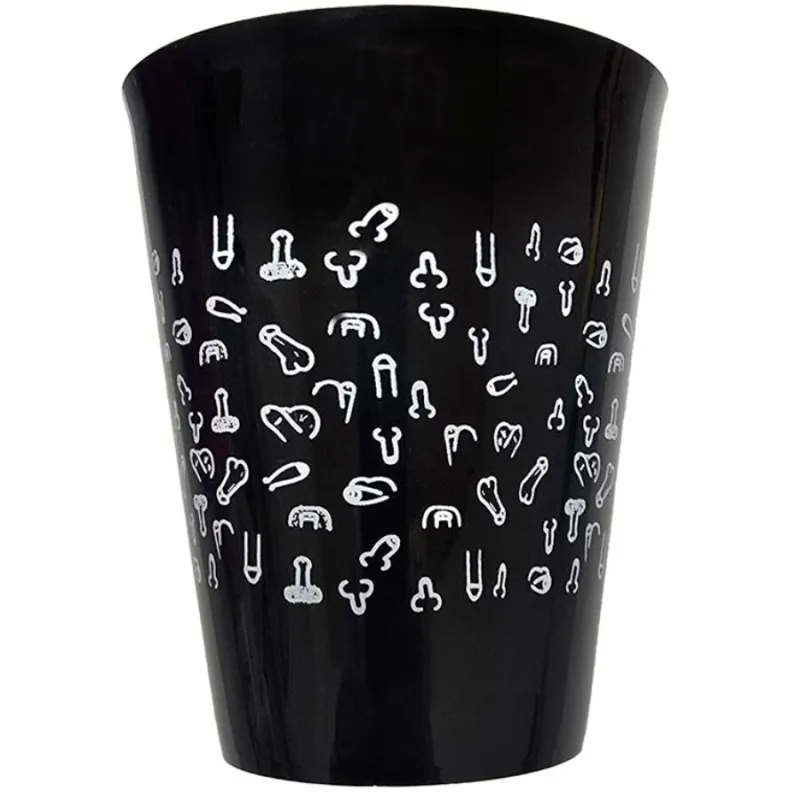 Gobelet Érotique Black Cup 500ml Motifs Pénis - Diablo Picante