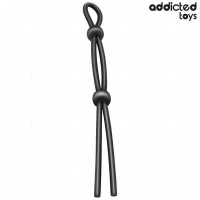 Anneau Pénien Corde Silicone Double Boucle - Addicted Toys
