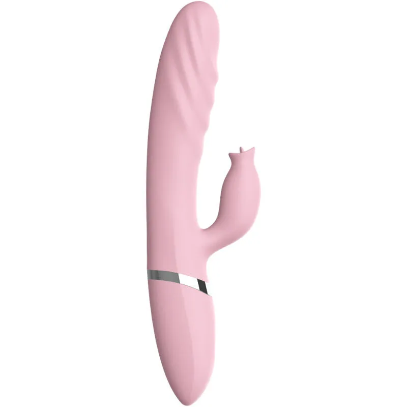 Vibromasseur Chauffant à Poussées et Langue Rose - Armony