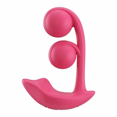 HoneyPlayBox - Melody-Capteur de Pression Contrôlé par App Vibrateur à Boules Doubles Clitoris et Point G Magenta