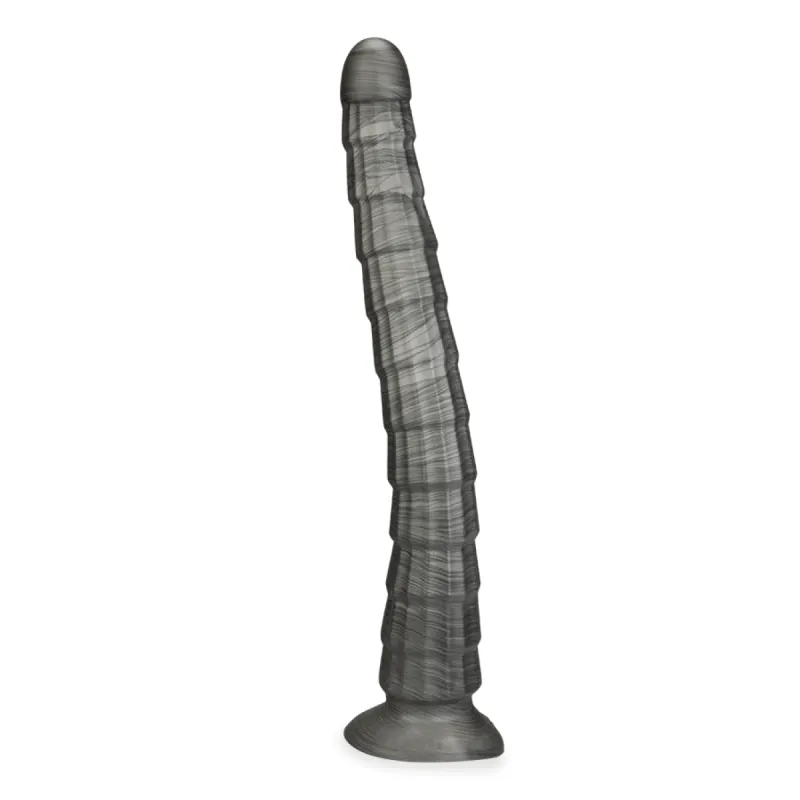 Gode godemichet ventouse vibrant alien XXL 35,0cm gode vaginal ou anal homme ou femme - Gris