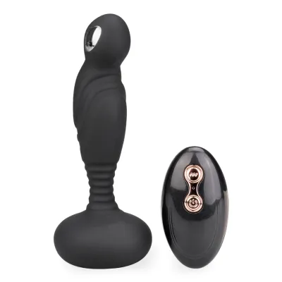 Vibromasseur anal Stimulateur prostatique vibration et électrostimulation Venezia - Noir