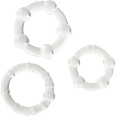 Anneaux péniens transparents lot de 3 tailles - Seven Creations