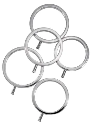 Lot de 5 Anneaux péniens Électro ELECTRARINGS Electrastim