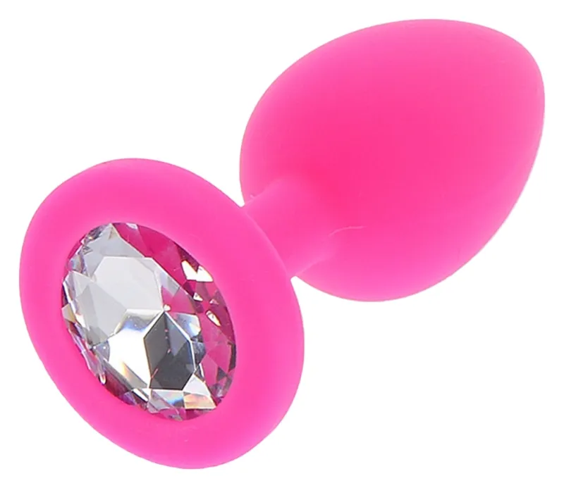Plug Bijou DIAMOND BOOTY M 7 x 3.5cm Rose