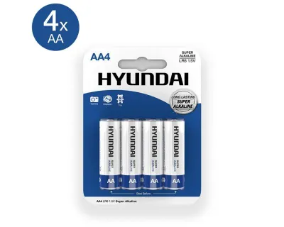 Hyundai - Piles Super AA alcalines - 4 pcs