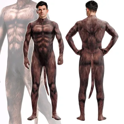 Combinaison Cosplay Loup-Garou WEREWOLF Marron