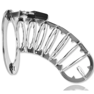 Cage de chasteté avec cadenas 14cm - Metal Hard