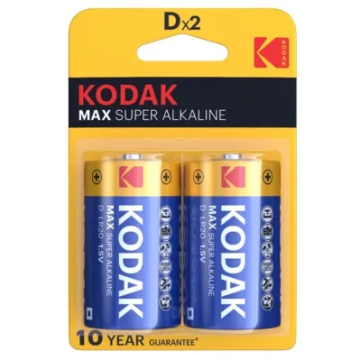 Piles alcalines Kodak Max D LR20 pack de 2 - Kodak