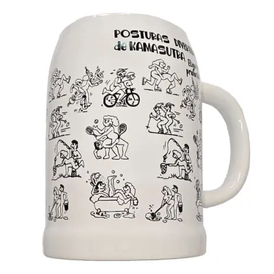Mug Érotique Kamasutra 700ml Blanc - Diablo Picante