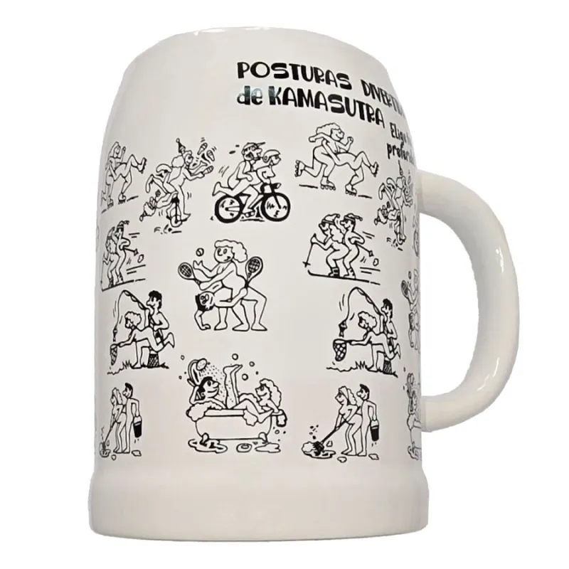 Mug Érotique Kamasutra 700ml Blanc - Diablo Picante