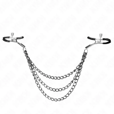 Pinces à tétons réglables 3 chaînes - Kink