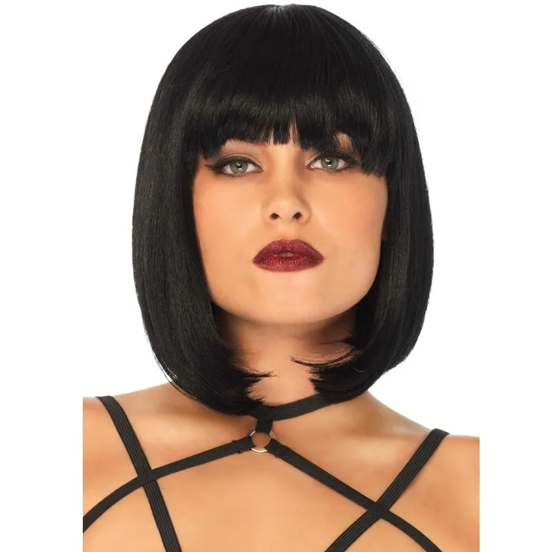 Perruque Bob Courte Naturelle Noire - Leg Avenue