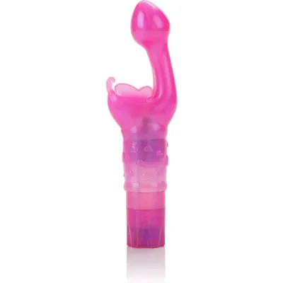 Stimulateur Double Kiss Papillon Rose - Calexotics