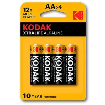Piles alcalines AA LR6 Xtralife pack de 4 - Kodak