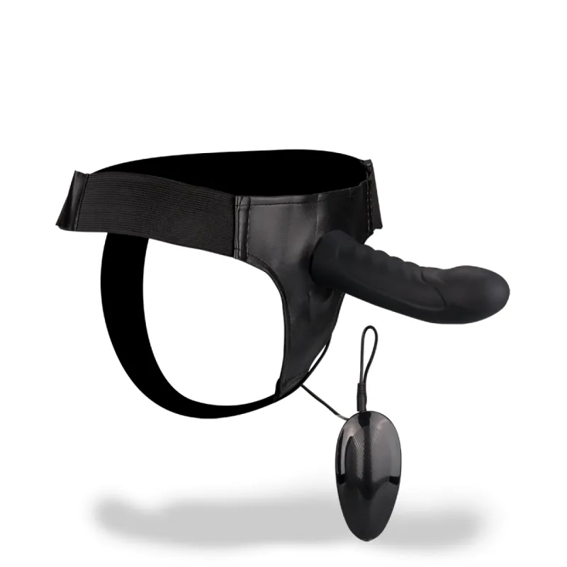 Gode ceinture courbé creux en silicone vibrant