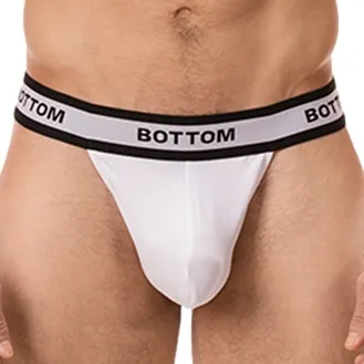Barcode Berlin String Cache-sexe BOTTOM Blanc