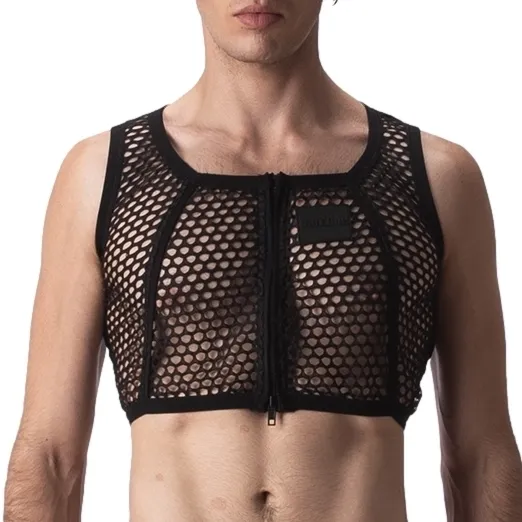 Crop Top Filet MANY Noir