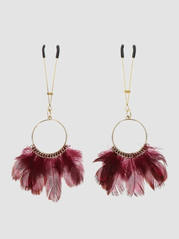 Pinces à Tétons Tweezers with Feathers Nipple Play