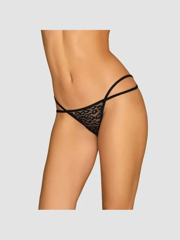 String Pantheria Léopard Noir