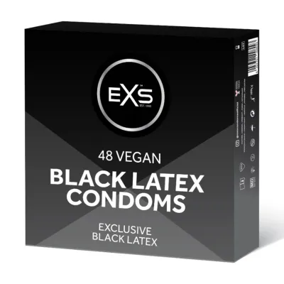 EXS Black Latex Préservatifs 48 Pièces