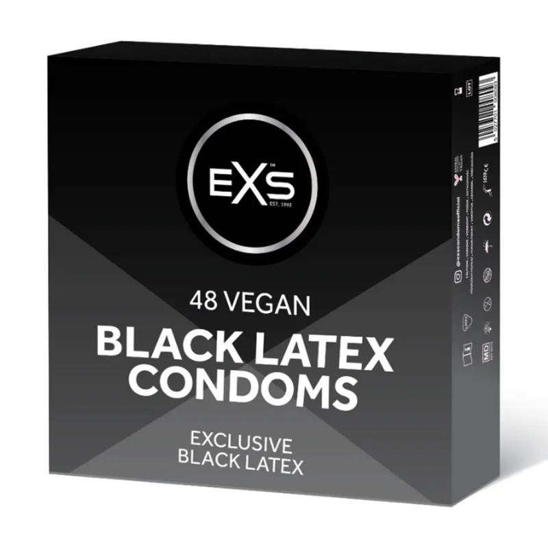EXS Black Latex Préservatifs 48 Pièces