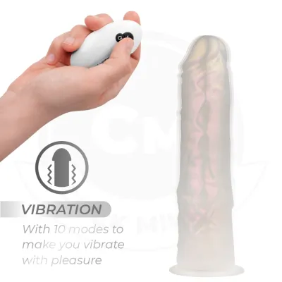 Gode réaliste lumineux LED Cock Miller blanc 19,5 cm - Cock Miller