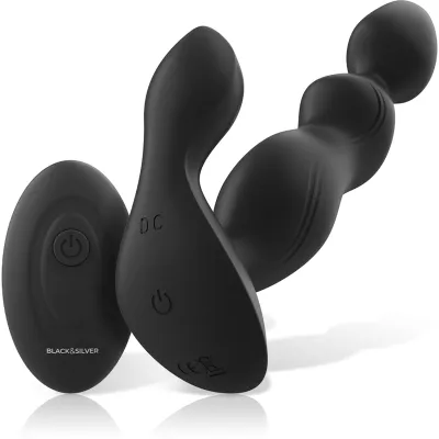 Plug anal vibrant Cora télécommandé - Black&Silver