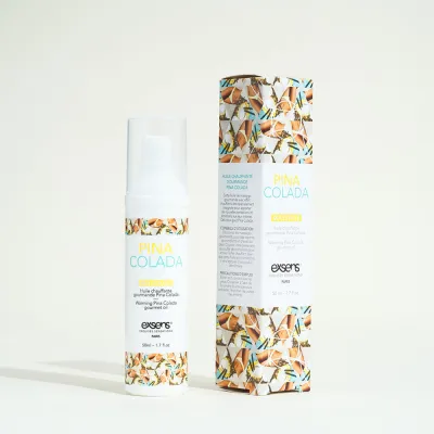 Huile de massage comestible et chauffante
