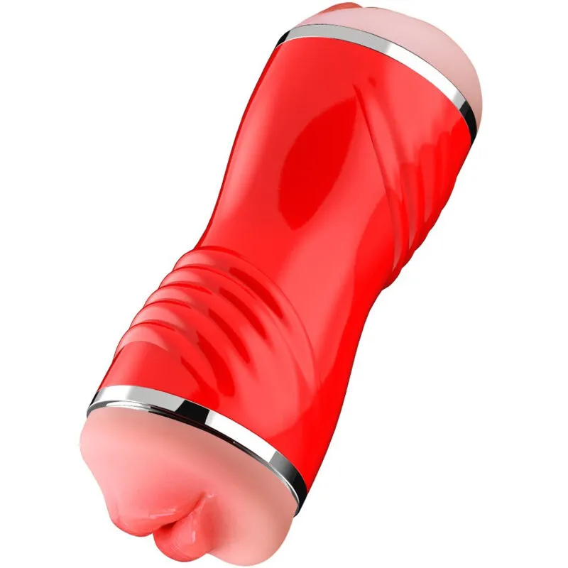 Masturbateur double bouche & vagin réaliste rouge - Armony