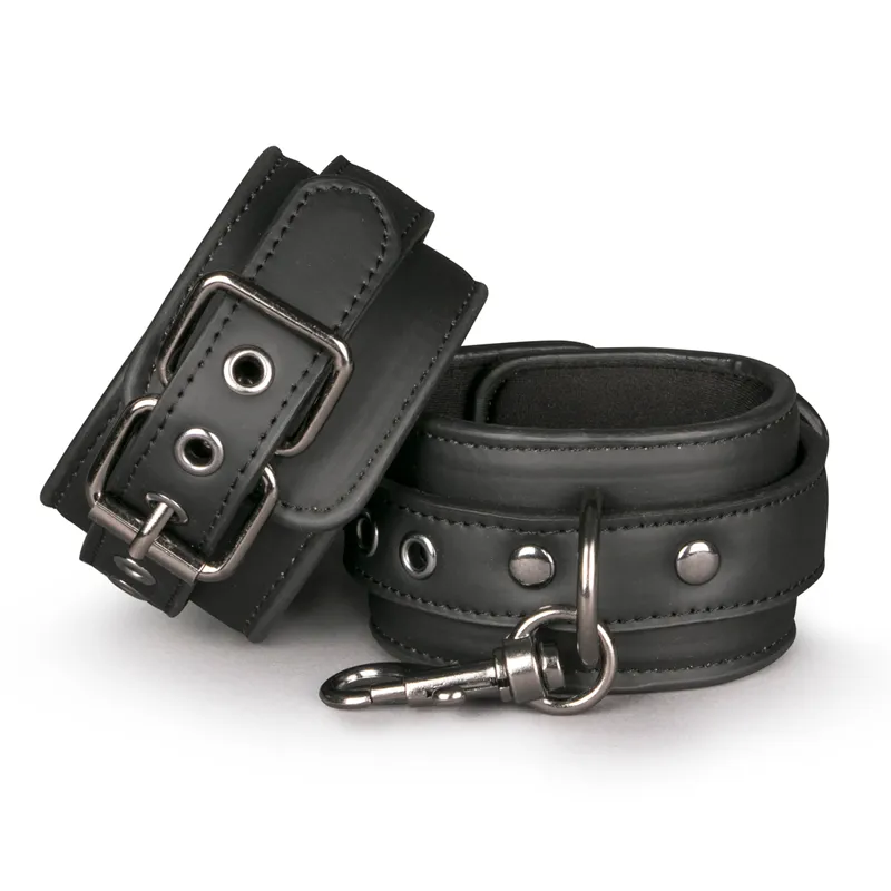 Easytoys Fetish - Menottes en similicuir - Noir