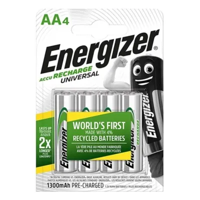 Batteries rechargeables HR6 AA 1300mAh pack de 4 - Energizer